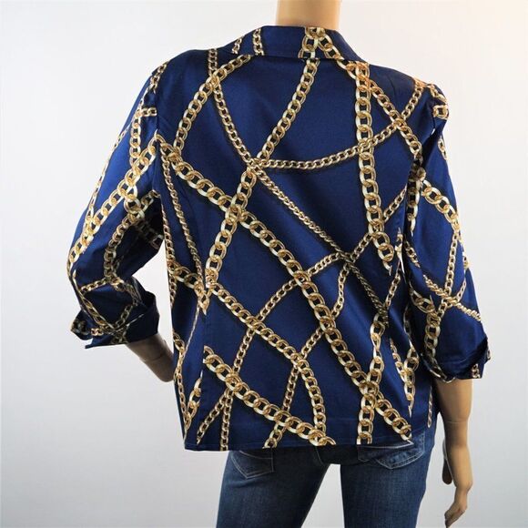 Vintage 80 Blazer Jacket Linea by Louis Dell'Olio Chain Royalty Jacket Sz L NWOT - Picture 4 of 8